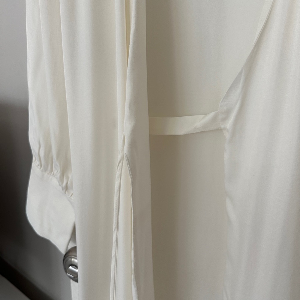 Zara Cream Wrap Robe - Picture 3 of 7